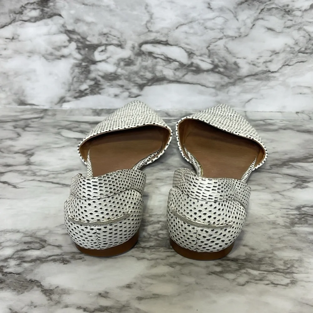 Madewell Womens Sz7. Black White Gray Cut Out Pointy Toe Flats Almost new